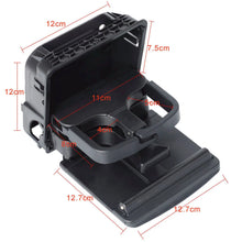 Load image into Gallery viewer, Black Central Armrest Rear Cup Holder For VW For Golf MK5 MK6 For Jetta MK5 ST