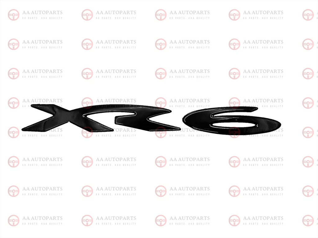 XR6 Badge Gloss Black For Ford Falcon BA BF FG - Rear Boot or Side Skirt Emblem