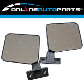 LH+RH Black Door Mirrors Pair for Toyota Landcruiser Bundera LJ70 RJ70 1985-92