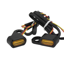 Load image into Gallery viewer, 2X Black LED Turn Signal Indicator Running Light Fit For Harley Touring Softail