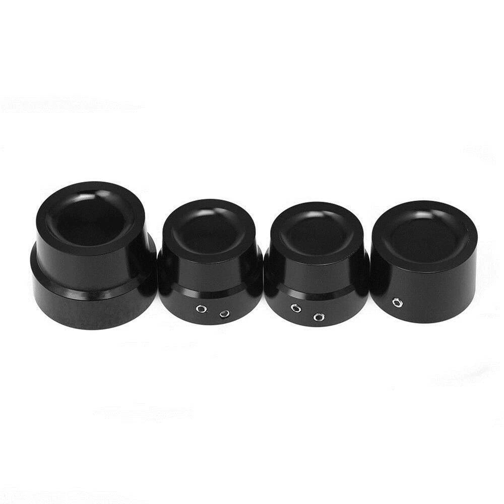 For Harley Sportster XL883 Dyna Touring V-Rod Front & Rear Axle Nut Cover Caps S