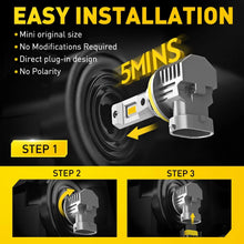 Load image into Gallery viewer, AUXITO 2X H8 H9 H11 LED Headlight Globes Bulbs Kit High/Low Beam 6500K Canbus