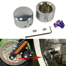 Load image into Gallery viewer, Chrome Front Axle Nut Covers Cap Kit For Harley Sportster 883 1200 Road King ST