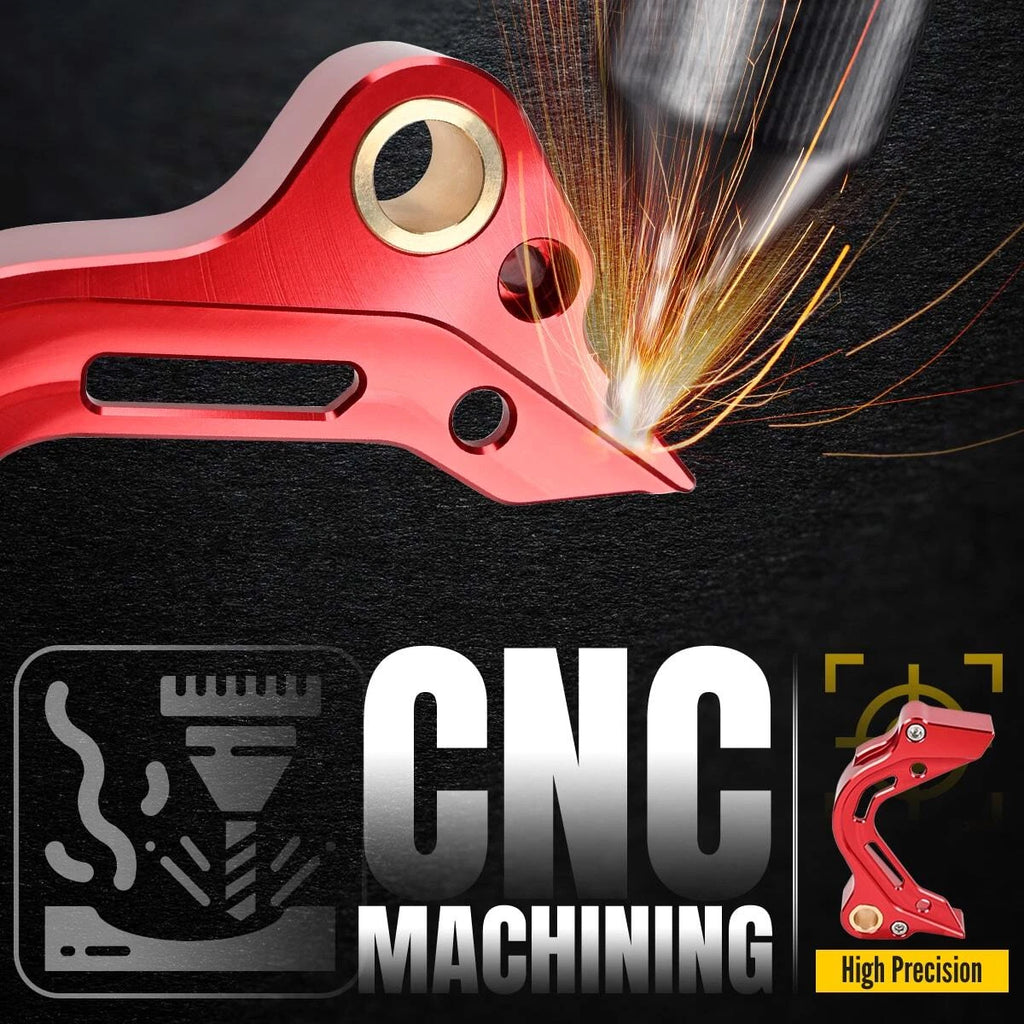 Red CNC Aluminum Shift Shaft Brace & Sprocket Guard For Honda CRF125F 2019-2025