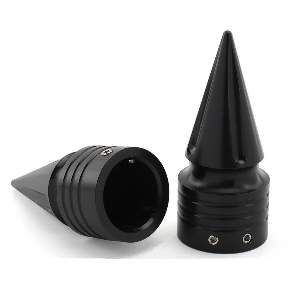 Spike Front Axle Nut Covers Caps Motor for Harley Sportster Touring Dyna Softail