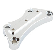 Load image into Gallery viewer, Chrome Handlebar Riser Top Clamp Mount For Harley Touring Street Glide Road King