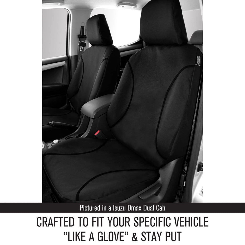 Sperling Tradies Canvas Front Black Seat Covers Suits Hilux 2015-On RM1005TRB
