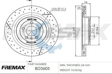 Load image into Gallery viewer, Fremax Rear Disc Rotors for Mercedes Benz AMG GLE 63 S C292 X166 5.5 2015-2020