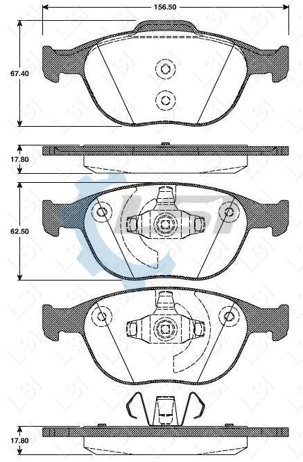 Front Brake Pads and Disc Rotors for Ford FIESTA WQ 2.0L XR4 2007-09