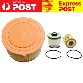 Fit Ford PX PXII Ranger Diesel Air + Oil + Fuel Filter Service Kit 2.2L 3.2L M6