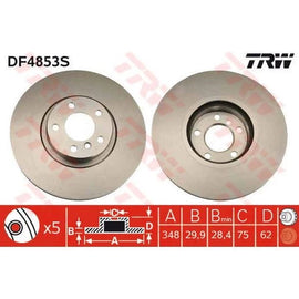 TRW Brake Rotor Front DF4853S