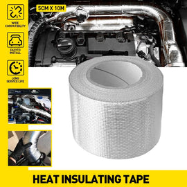 Silver Foil Heat Insulating Tape Hose Wrap Reflective Shield Adhesive 10M x 50mm