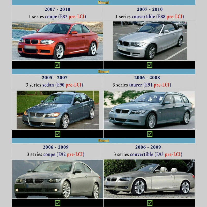 2x For BMW E90 E92 E93 PRE-LCI 05-07 Carbon Look Rear View Mirror Cover Cap ST