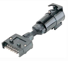 Load image into Gallery viewer, 7 Pin Flat to 7 Pin Large Round Trailer Connector Adaptor Plug ADA7LS7FP