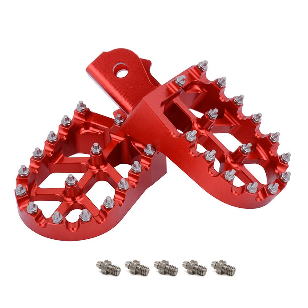Red MX Wide Fat Footpegs Foot Pegs For Surron Sur-Ron Light Bee X Electric Bike