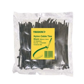 Tridon Cable Tie Black 300X5mm Pack Of 500 CTB305BK