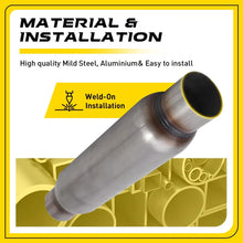 Load image into Gallery viewer, 2.5" Inch Megapower Exhaust Hotdog Resonator Muffler Glass Pack 12" Long High AU