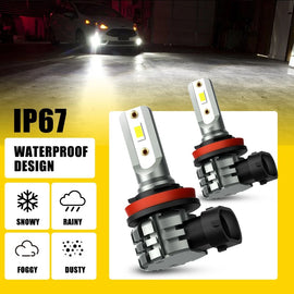 AUXITO H11 H8 LED Fog Light Super Driving 6000K Bulb Bright DRL White AUA AU