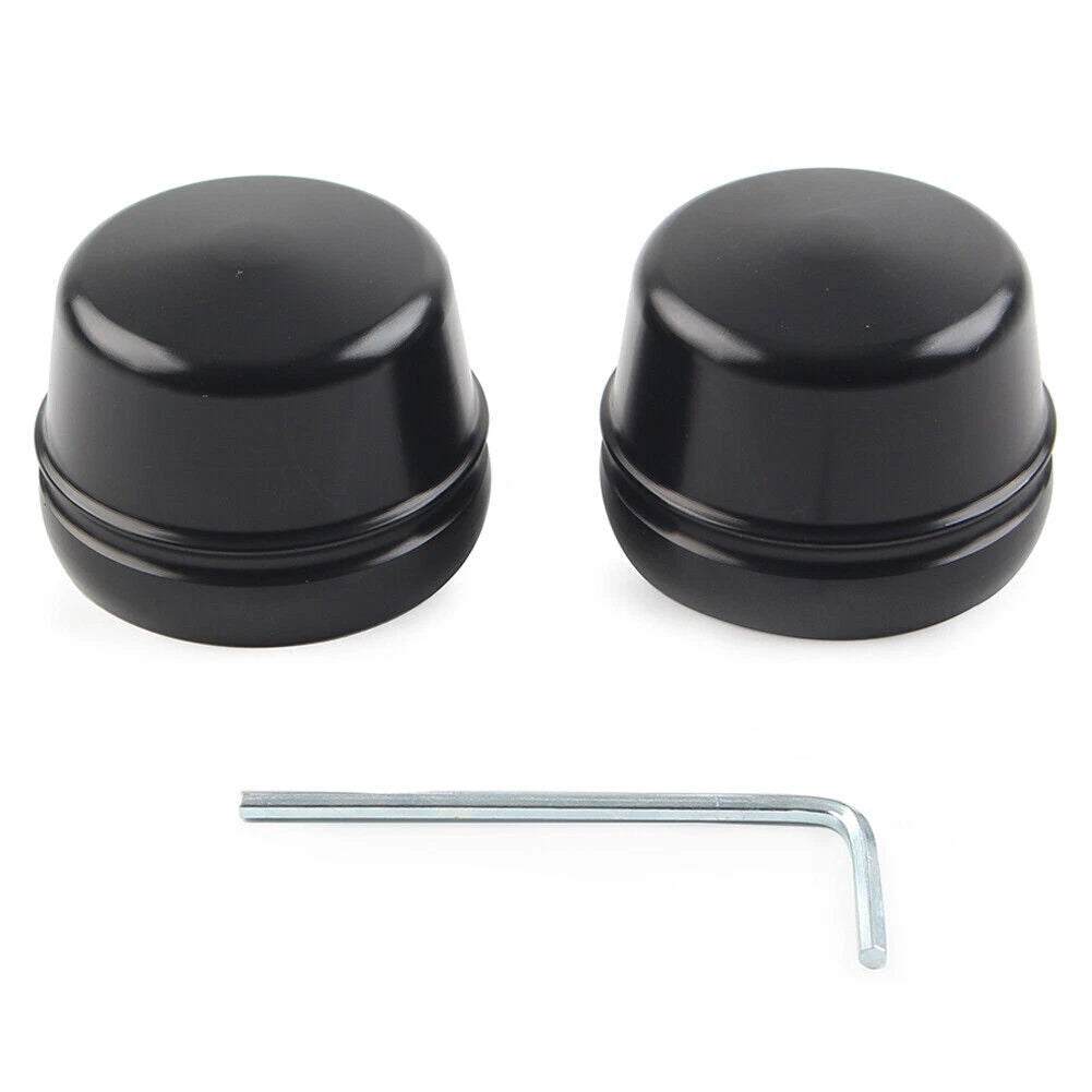 Front Axle Cap Nut Covers Fit For Harley Softail Dyna Touring Street Glide Black
