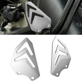 Fits For Ducati DesertX CNC Billet Passenger Heel Guards Matt Anodized Silver ST