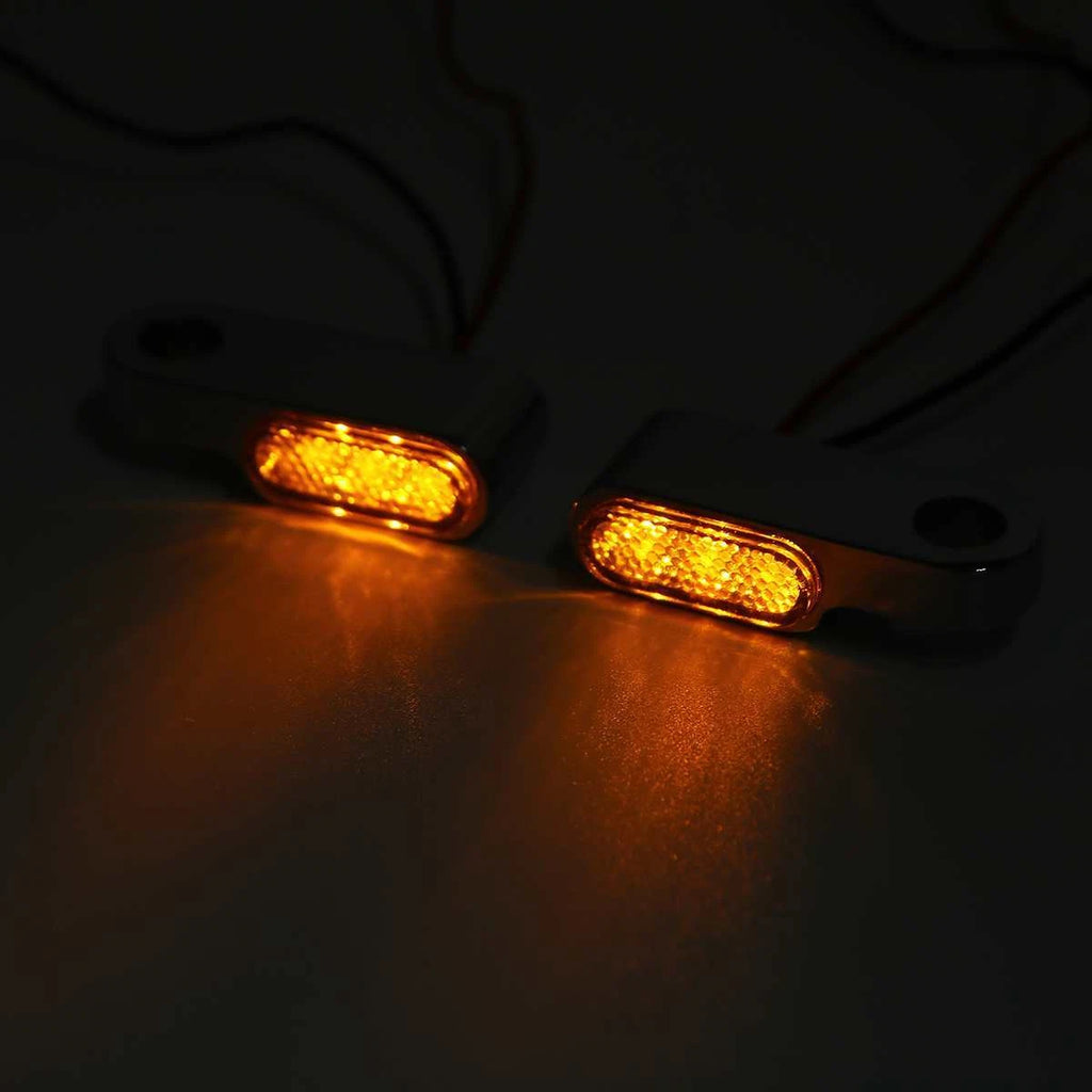 2X LED Mini Motorcycle Front Rear Turn Signals Indicator Blinker Light Lamp ST