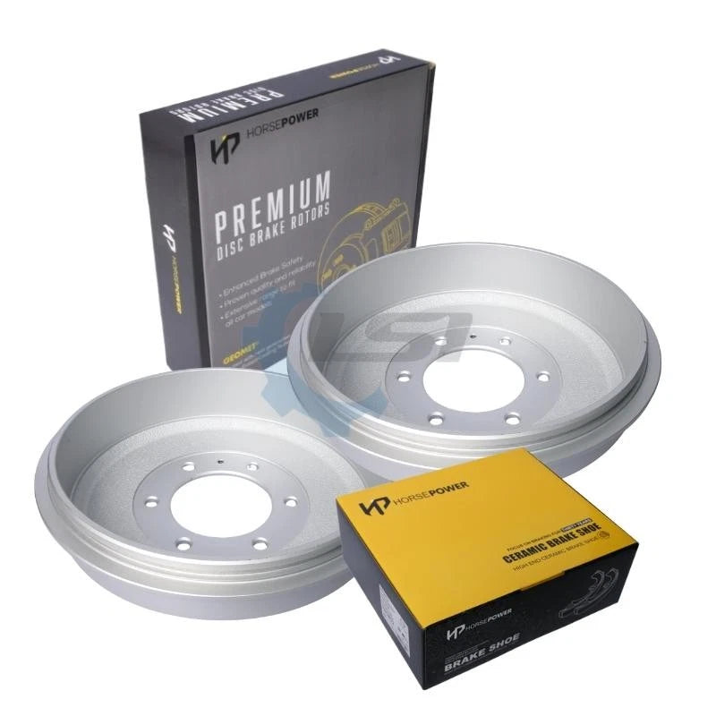 Rear Brake Shoes and Brake Drum Set for Isuzu D Max TF 2008-2018