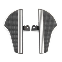 Load image into Gallery viewer, Black White Front Foot Pegs Floorboards Pad For Harley Sportster Touring Softail