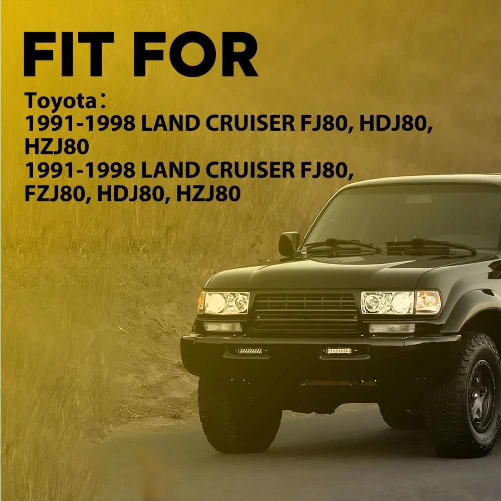 2 X Front Turn Indicators Bumper Light fITS Toyota Land Cruiser HZJ80 Series NEW