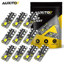 Load image into Gallery viewer, AUXITO 10X T10 6-LED White Car Interior Light Parker Bulb Wedge Globe 6500K 12V