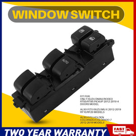 Power Master Window Switch Driver Side Control for ISUZU 4 Door DMAX MU-X 12~20