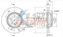 Load image into Gallery viewer, Front Disc Rotors Fremax for BMW 335i E90 3.0 2006 - 10