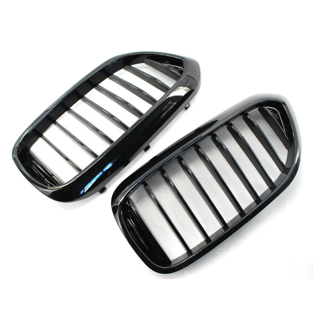 For BMW 5 Series Sedan G30 G38 530i 17-19 Gloss Black Front Kindey Grille Grill