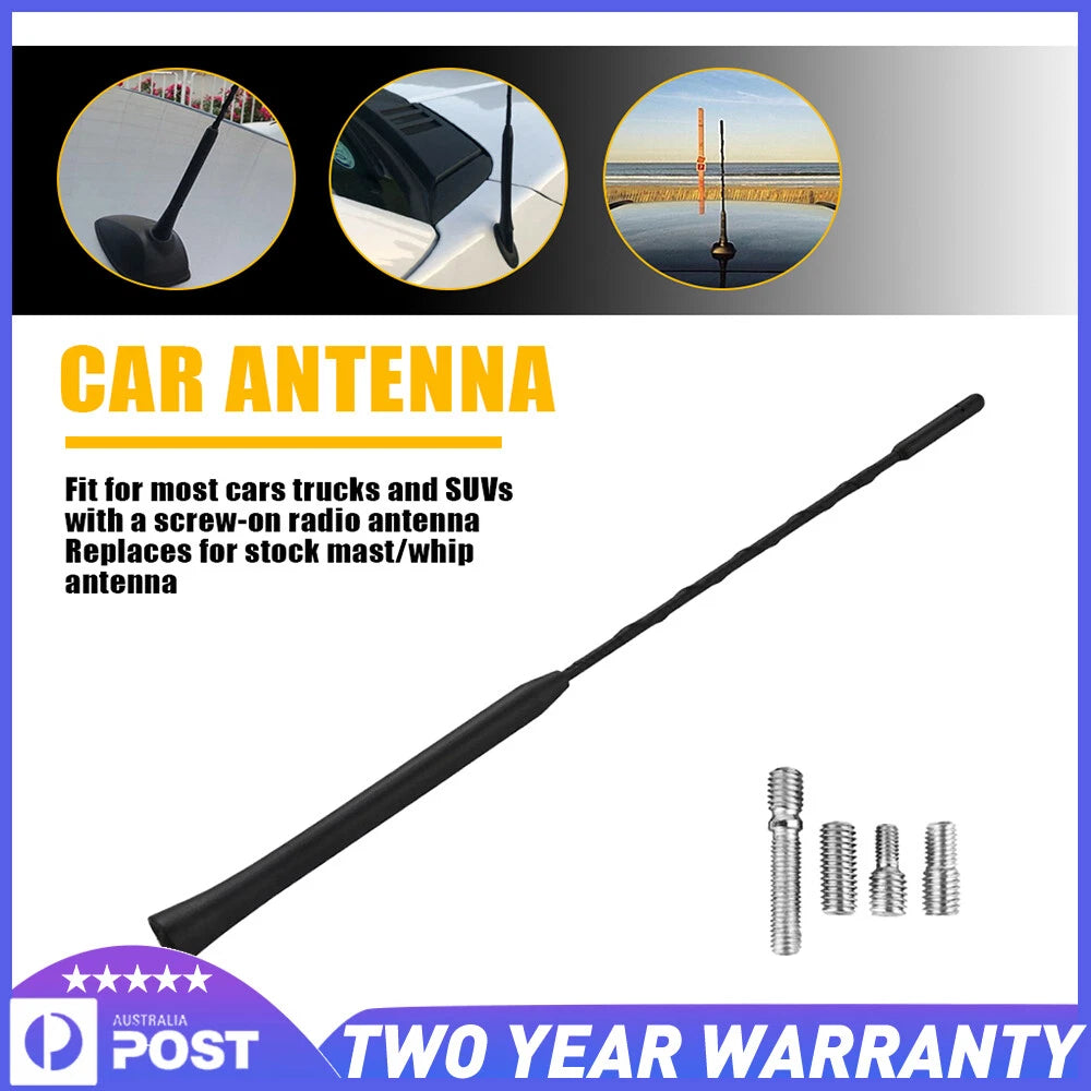 11" Car Antenna Mast Aerial Vehicle Roof A/FM Radio Signal Booster Universal 12V