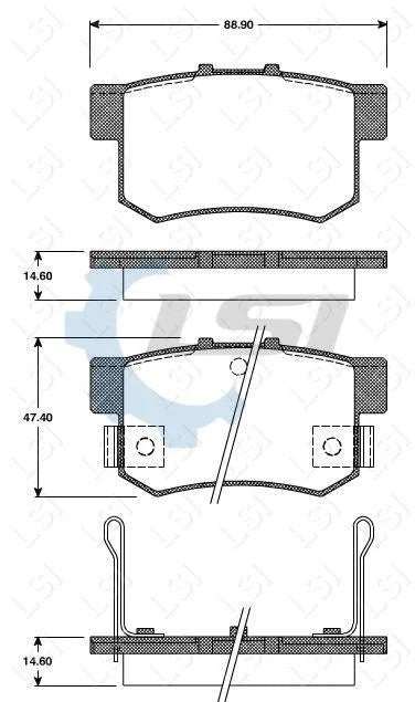 Rear Bendix Brake Pads and Disc Rotors set for Honda Accord CM 2003-2008