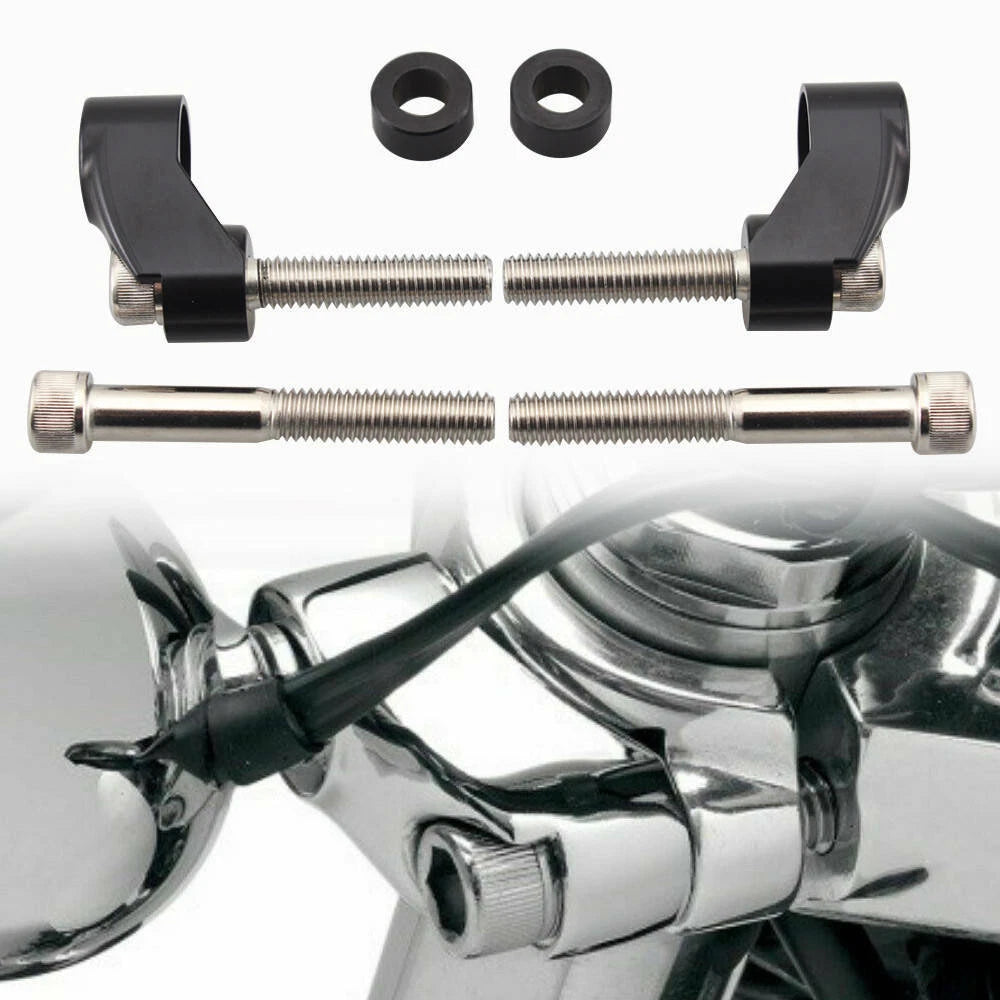 2x Turn Signal Relocation Bracket Kits For 39mm 49mm Sportster FXR Dyna Glide ST
