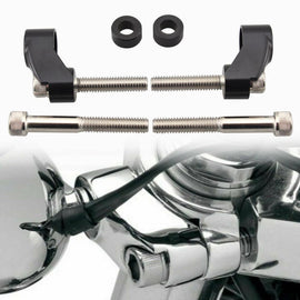 2x Turn Signal Relocation Bracket Kits For 39mm 49mm Sportster FXR Dyna Glide ST