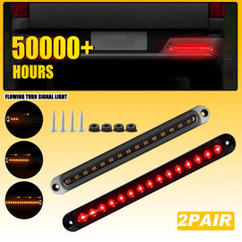 4X 15 LED Waterproof 3IN1 Stop Brake Tail Lights Trailer light Boat Truck Lamp Z
