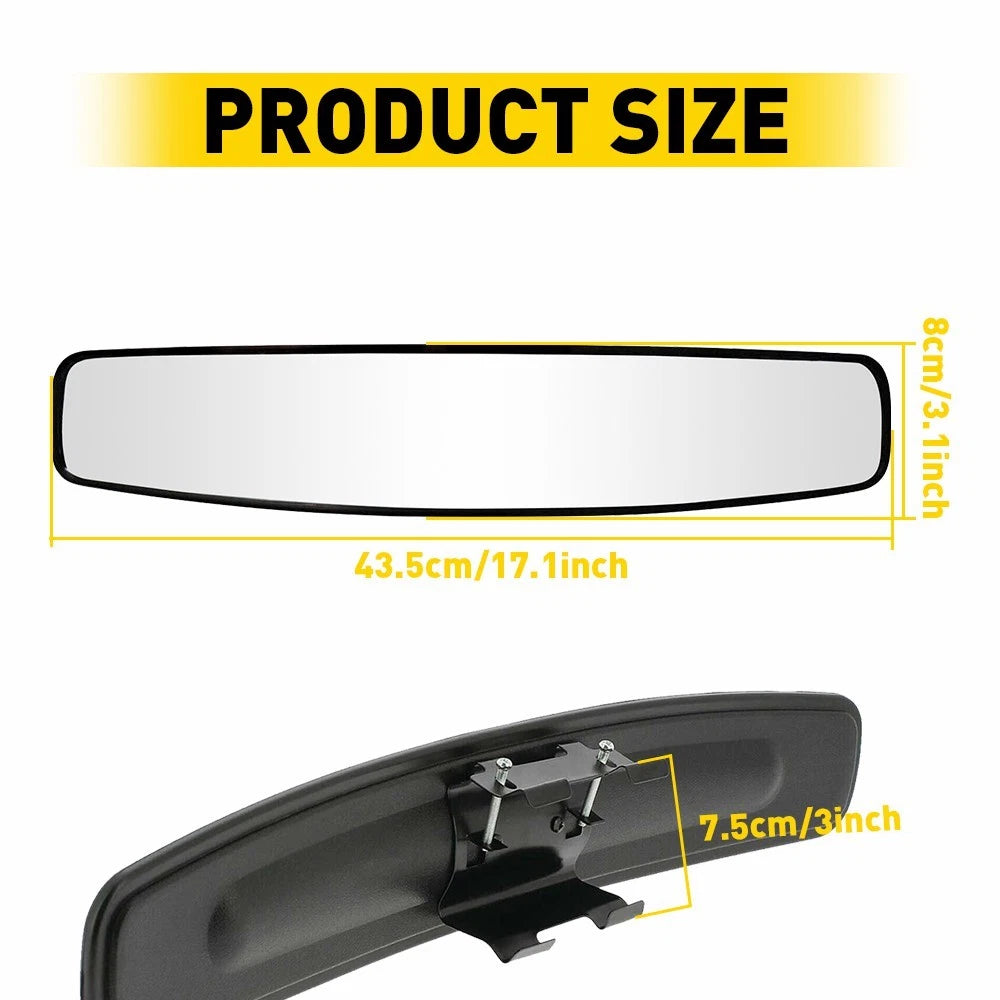 Universal Clear Vision Day Night Car Rear Interior View Mirror Clip Up 17INCH AU