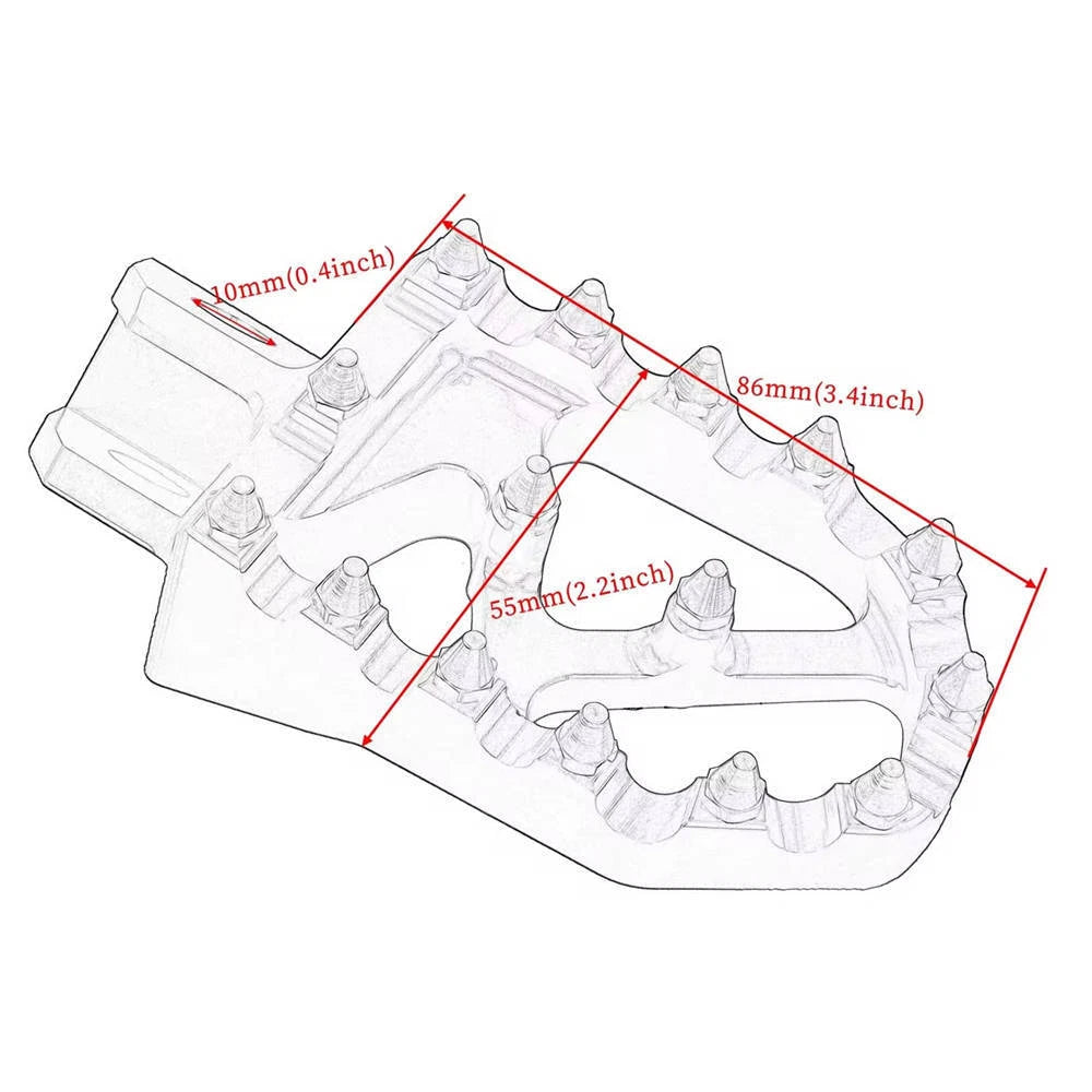 Blue Foot Pegs for Yamaha YZ 80/125/250/500/490 WR200/250/500 TTR90/110/125/250