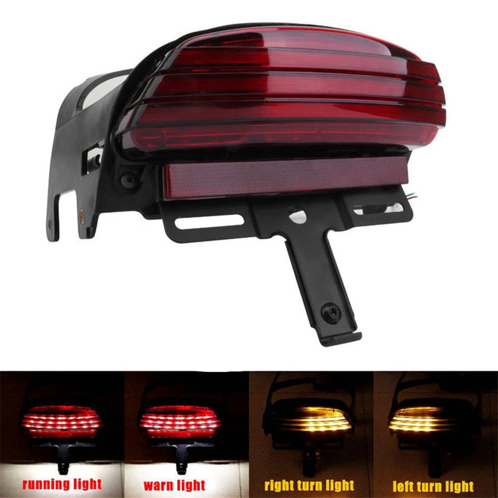 Tri-Bar Fender Rear Brake Tail Light Fits For Harley Dyna FXDF Fat Bob 2008-2013