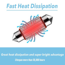 Load image into Gallery viewer, AUXITO 2x 31MM 12SMD LED Car Interior License Plate Map Dome Light Bulbs White