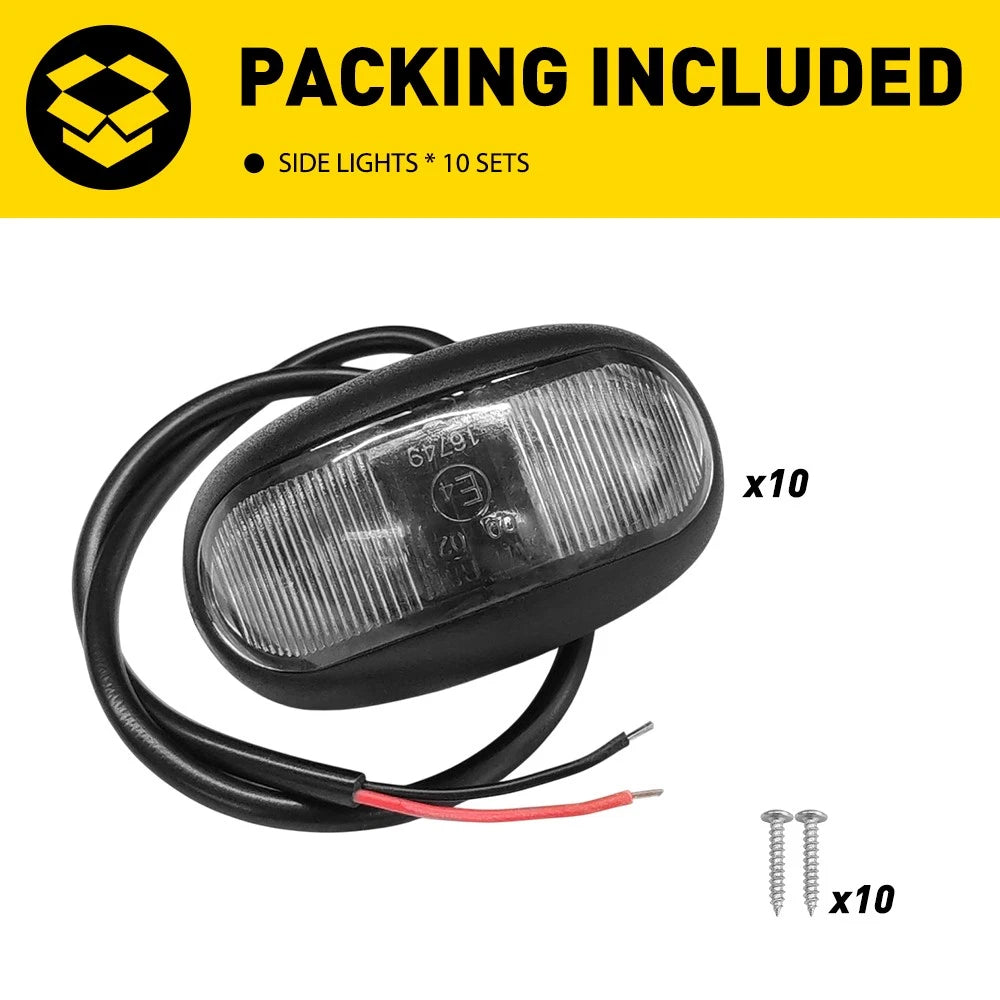 10X led clearance lights side marker Red Amber indicators lamp trailer truck ute