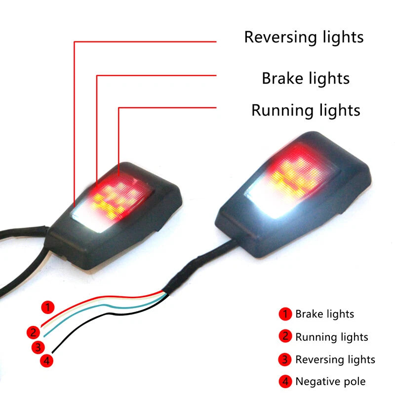 Pair LED Tail Lights Brake Rear Signal Reverse DRL For Jeep Wrangler JK 07-17 ST