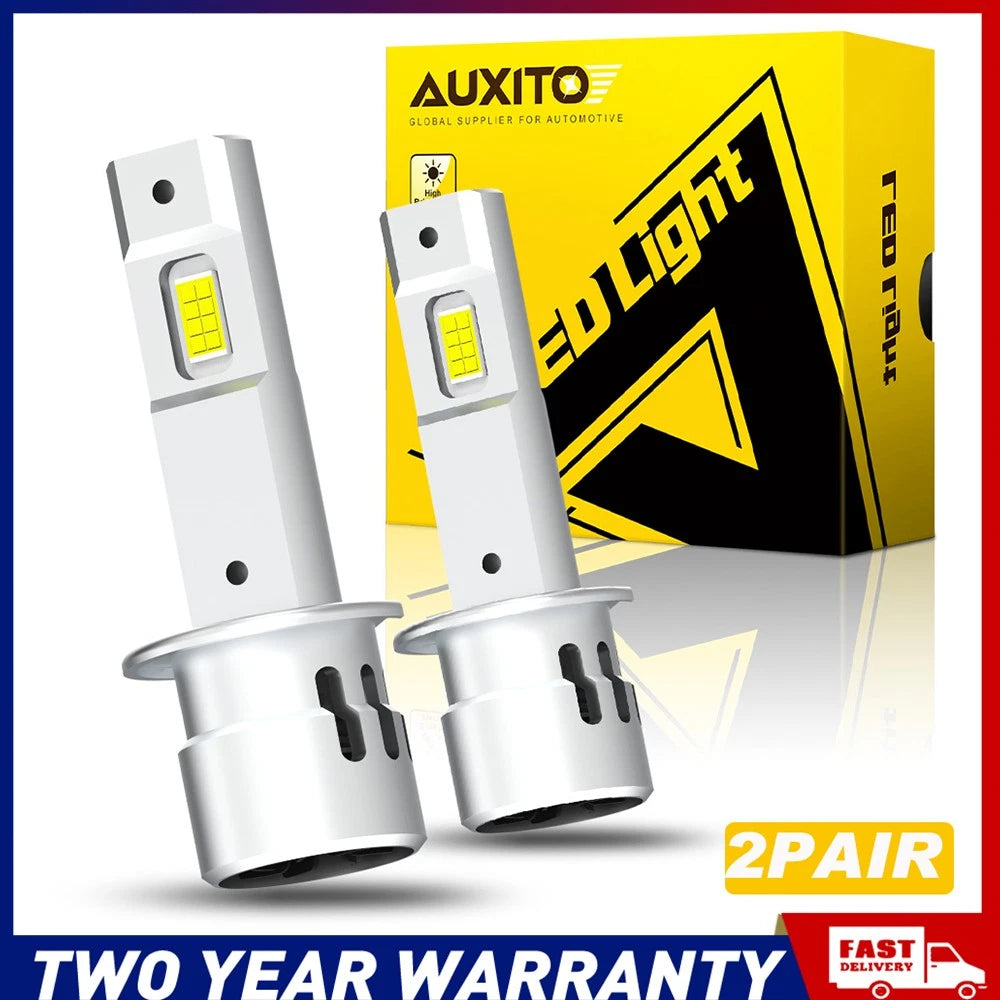 4X H1 LED Car Fog Headlight Conversion Globes Bulbs Beam 220W 12000LM LD2004