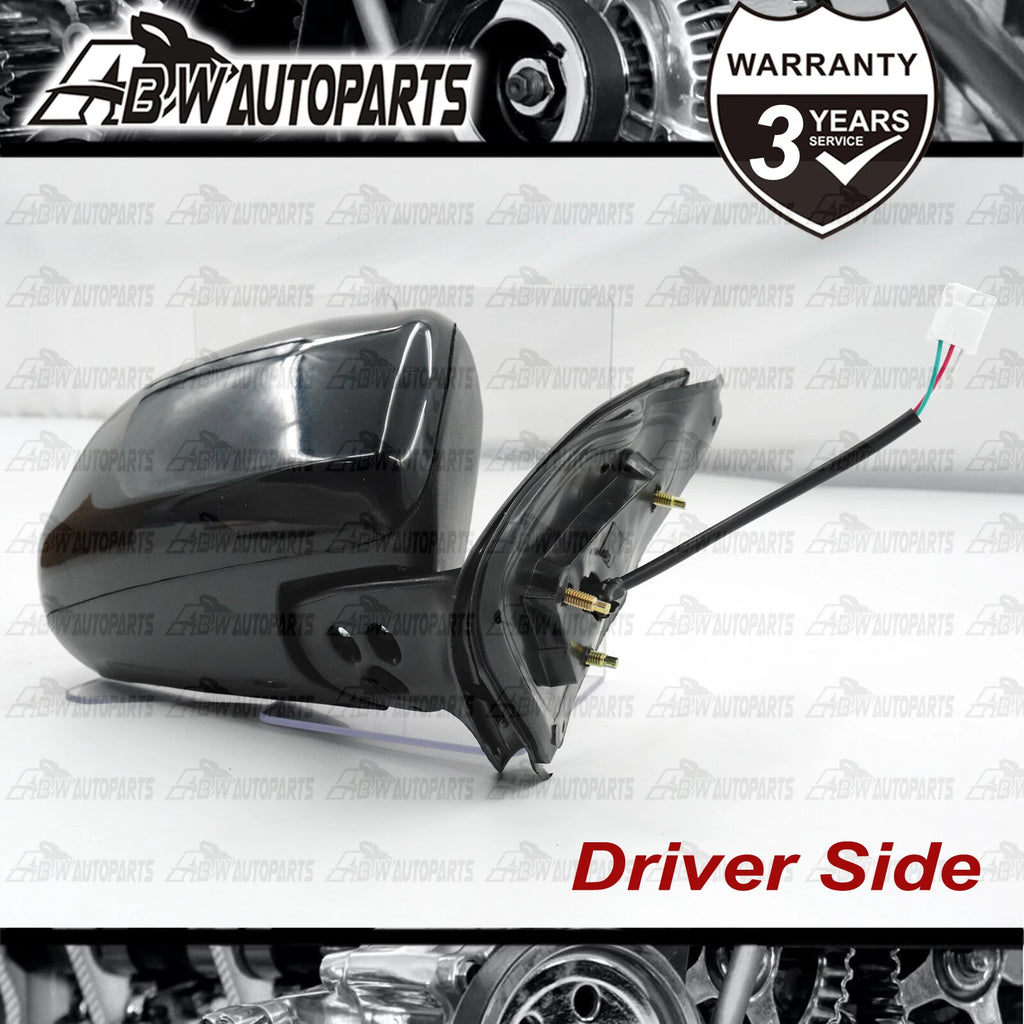 Right Driver Side Door Mirror Assembly Black Electric For Toyota Hilux 2005-2015