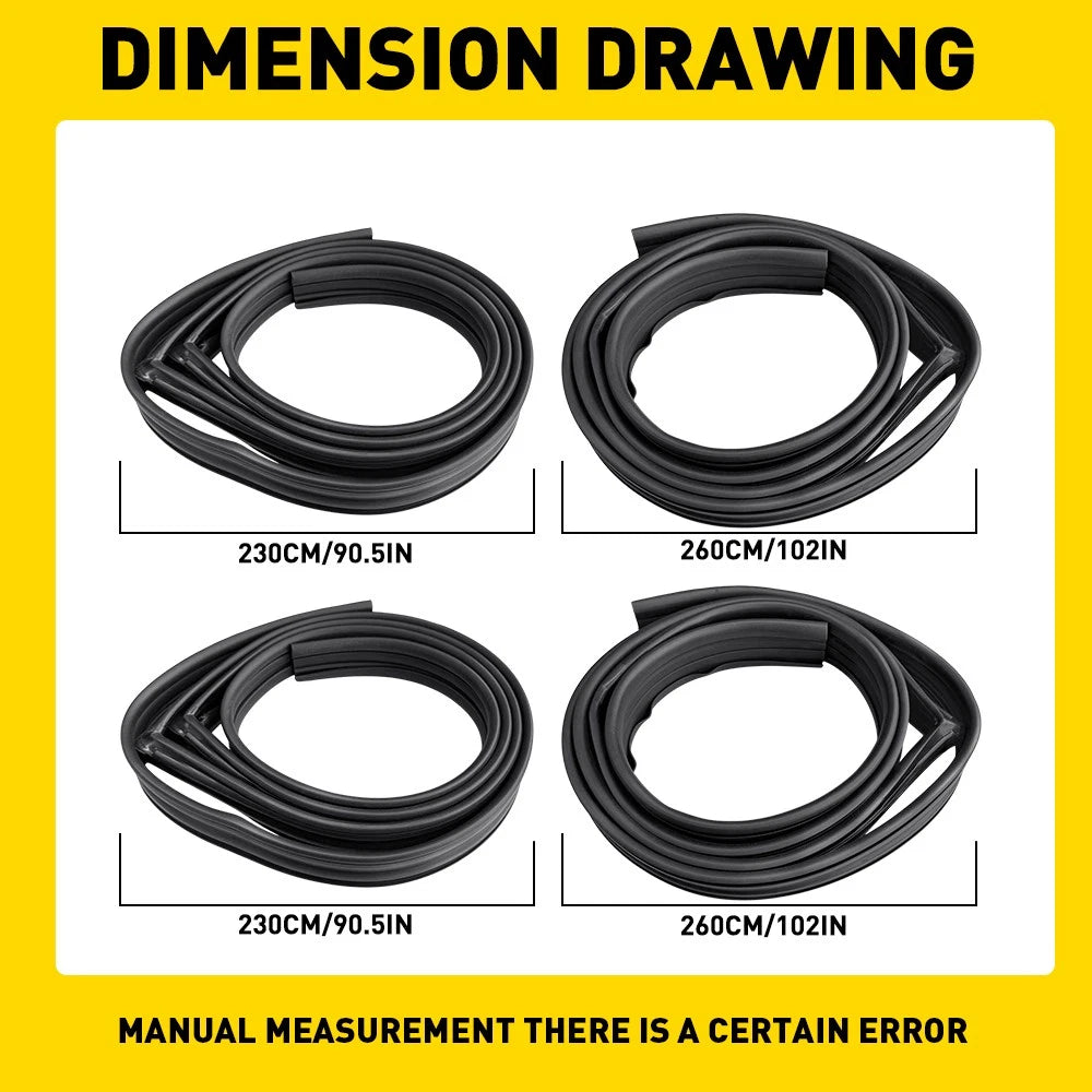 For Toyota LandCruiser HZJ80 HDJ80 HDJ81 FZJ80 Door Window Seal Channel Kit