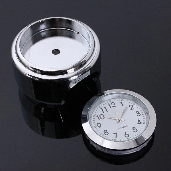Durable 7/8" 1" Universal Motorcycle Bike Handlebar Bar Mount Clock Waterproof