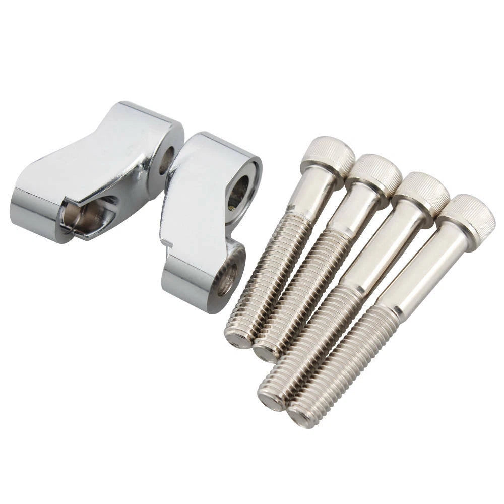 Chrome Turn Signal Relocation Kit 39-49mm Fork Tubes For Harley XL 883 1200 Dyna