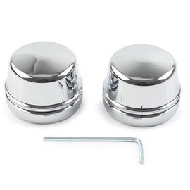 Chrome Front Axle Cap Nut Covers For Harley Dyna Softail Sportster XL 883 1200