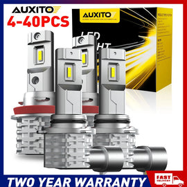 4-40x 9005 HB3H8 H9 H11 LED Headlight Bulbs Kit Hi Low Beam 6500k White A
